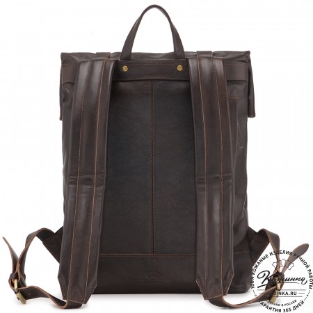  Кожаный рюкзак "Бэнжамин" (коричневый сиама) 